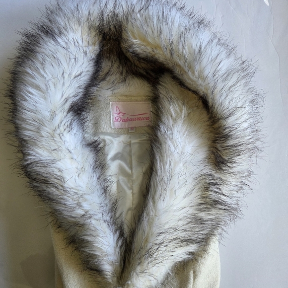 Coat Dress with Faux Fur Trim - Picture 9 of 13
